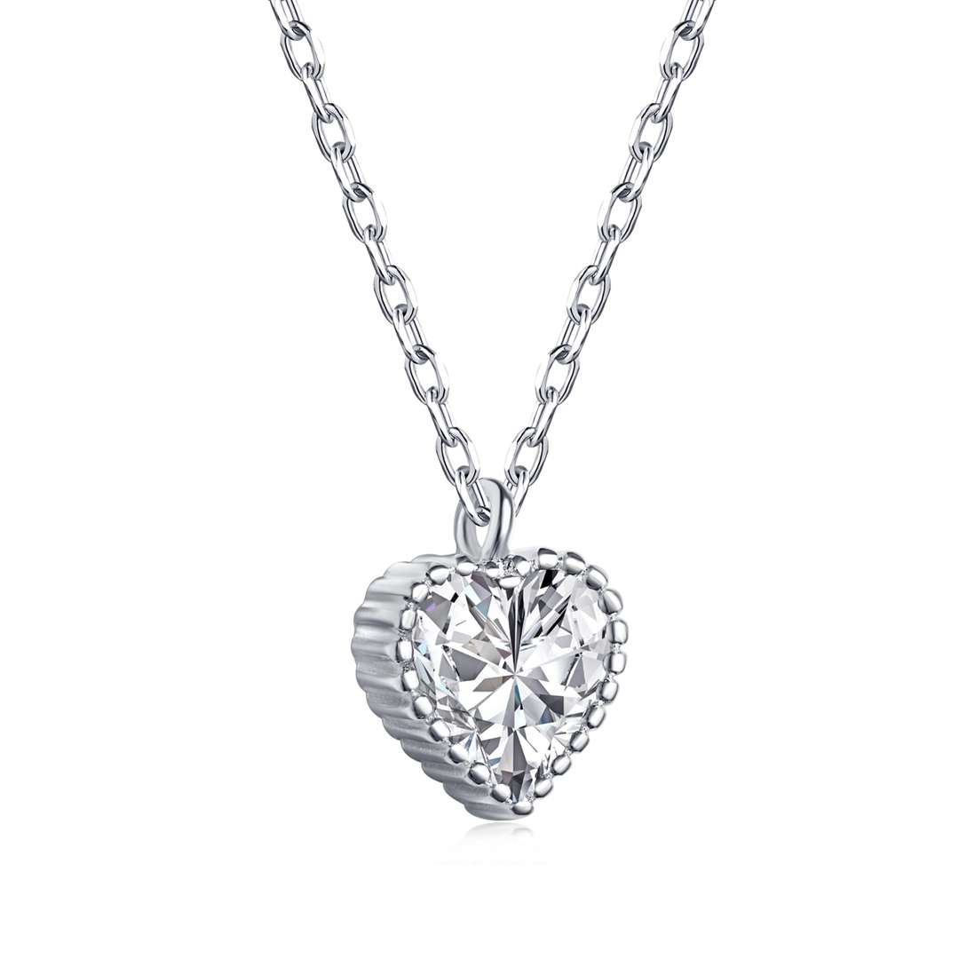 [Clara Jewels]Ornate Heart Shape Necklace