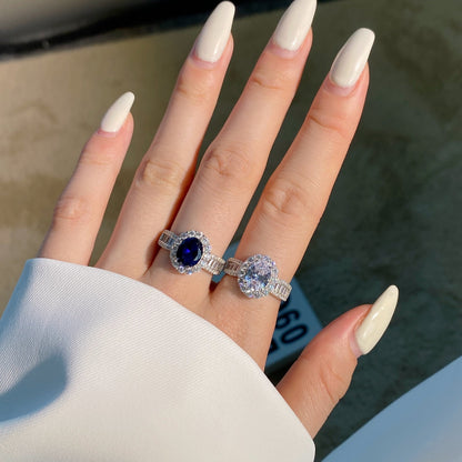 [Clara Jewels]1.5 Carat Dazzling Charming Oval Cut Banquet Ring
