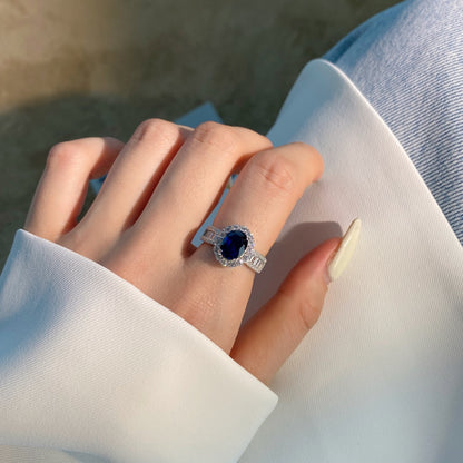 [Clara Jewels]1.5 Carat Dazzling Charming Oval Cut Banquet Ring