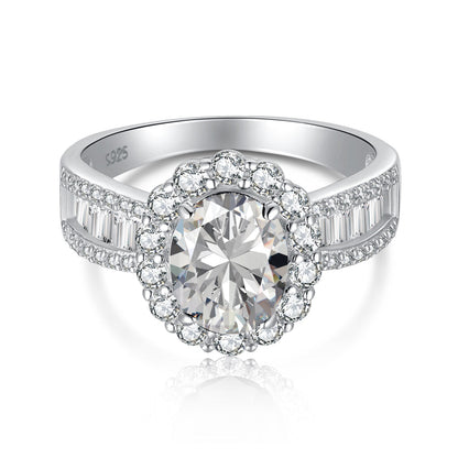 [Clara Jewels]1.5 Carat Dazzling Charming Oval Cut Banquet Ring