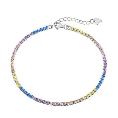 [Clara Jewels]Dazzling Colorful Round Cut Daily Bracelet