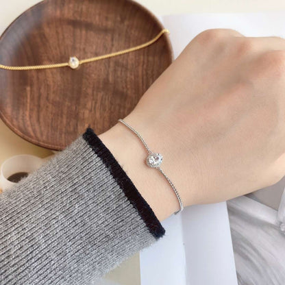 [Clara Jewels]Exquisite Oval Shape Bracelet