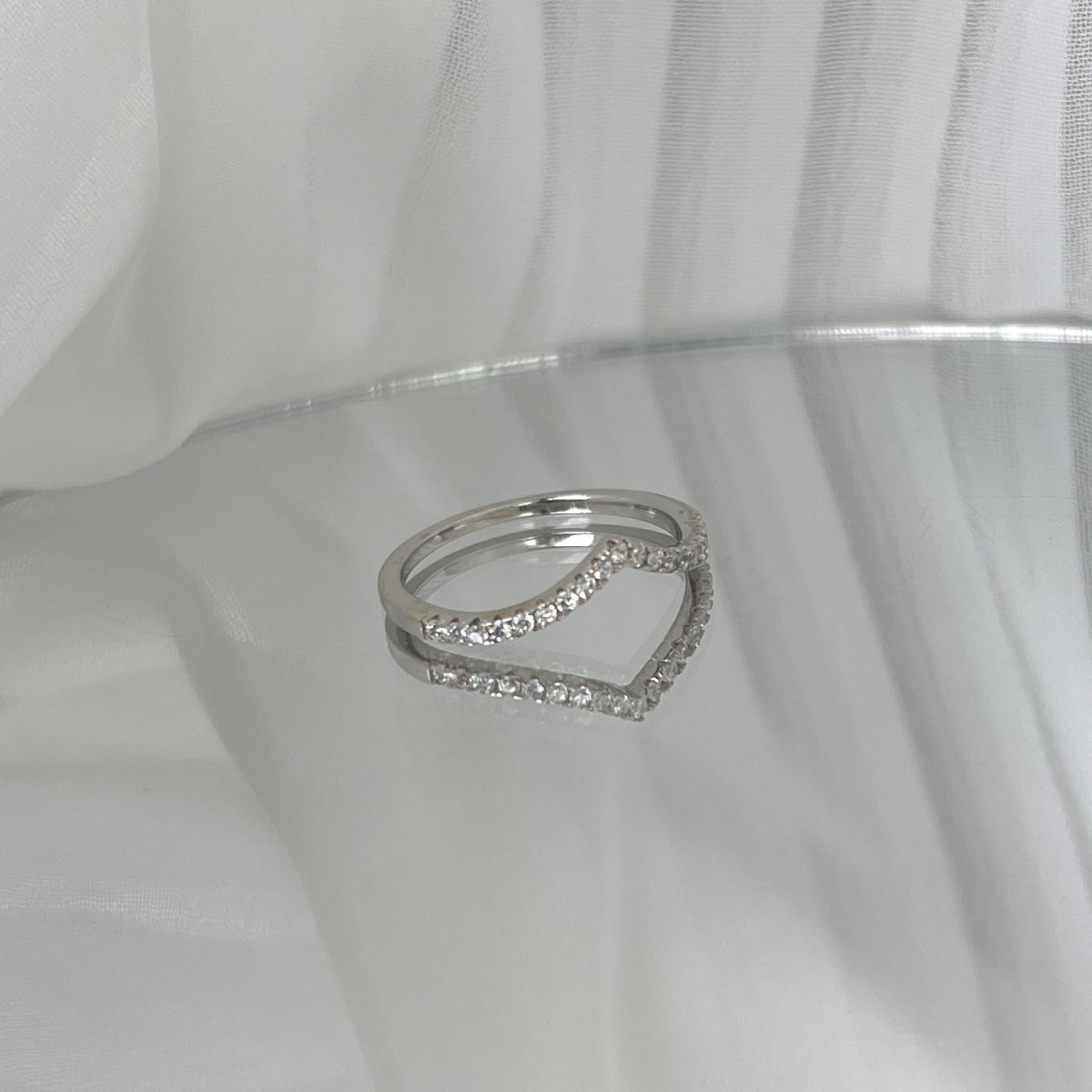 [Clara Jewels]Elaborate Tennis Band Ring