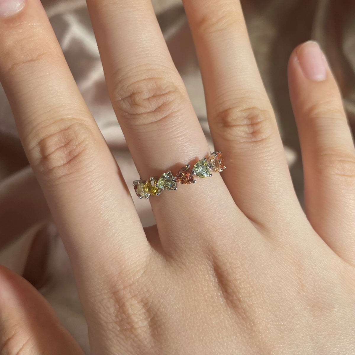 [Clara Jewels]0.25 Carat Radiant Romance Heart Cut Lover Ring