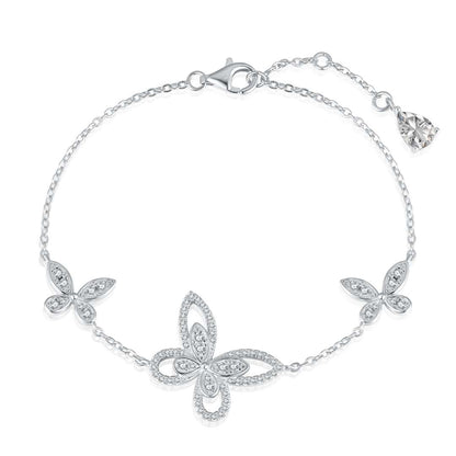 [Clara Jewels]Delicate Butterfly Pendant Bracelet