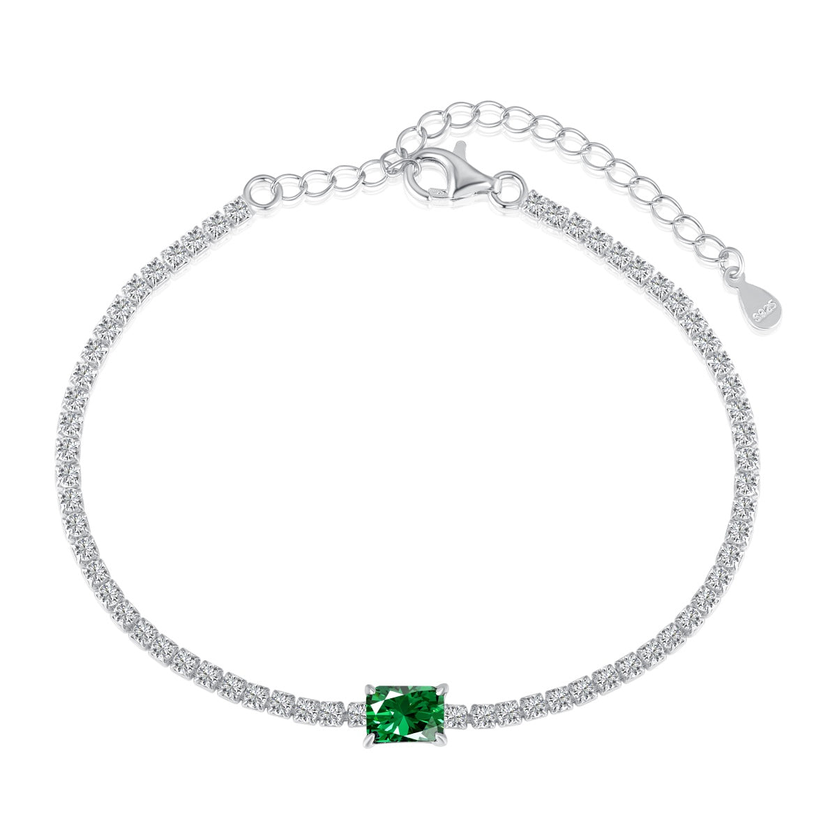 [Clara Jewels]1.0 Carat Unique Emerald Cut Banquet Bracelet