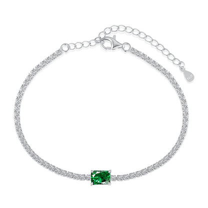 [Clara Jewels]1.0 Carat Unique Emerald Cut Banquet Bracelet