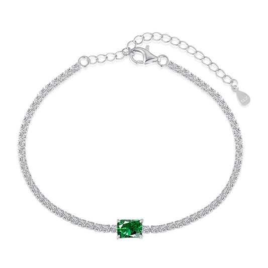 [Clara Jewels]1.0 Carat Unique Emerald Cut Banquet Bracelet