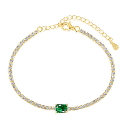 [Clara Jewels]1.0 Carat Unique Emerald Cut Banquet Bracelet