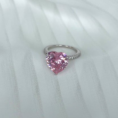 [Clara Jewels]6.0 Carat Luxurious Sparkling Romantic Heart Cut Lover Ring