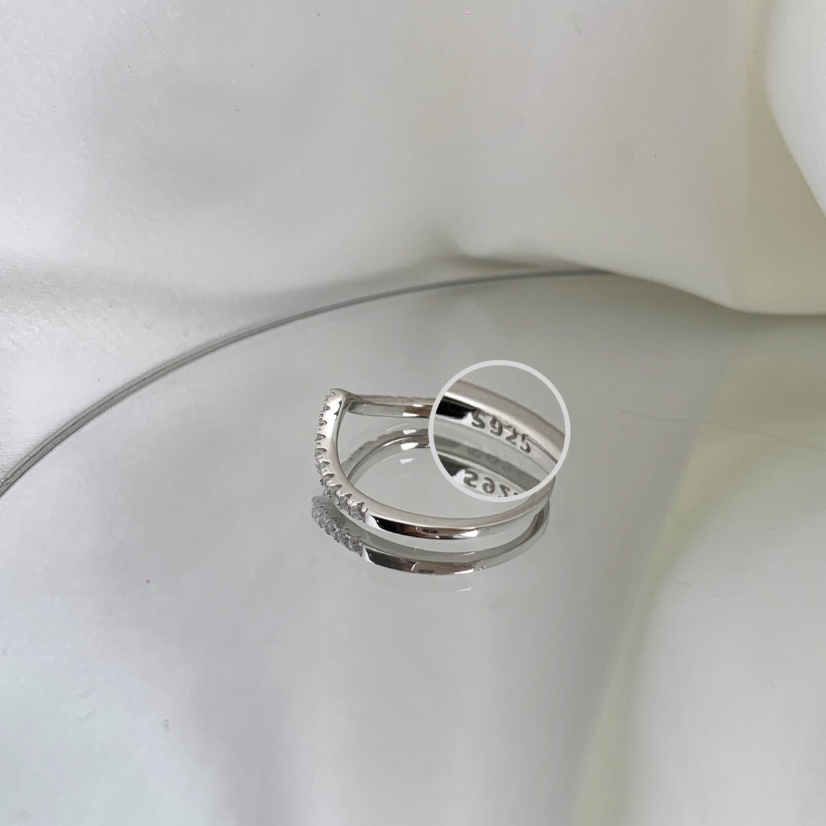 [Clara Jewels]Elaborate Tennis Band Ring