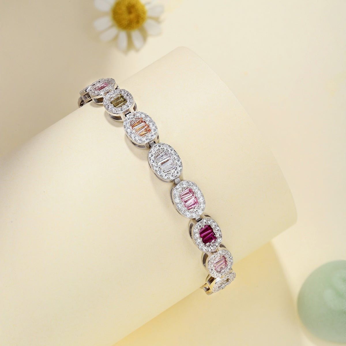 [Clara Jewels]Exquisite Ornate Emerald Cut Daily Bracelet