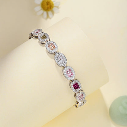 [Clara Jewels]Exquisite Ornate Emerald Cut Daily Bracelet