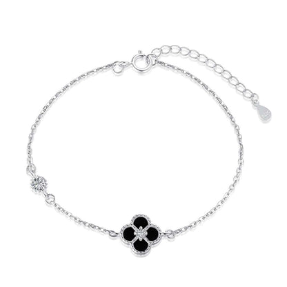 [Clara Jewels]Delicate Four Leaf Clover Bracelet