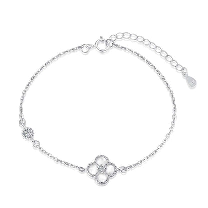 [Clara Jewels]Delicate Four Leaf Clover Bracelet