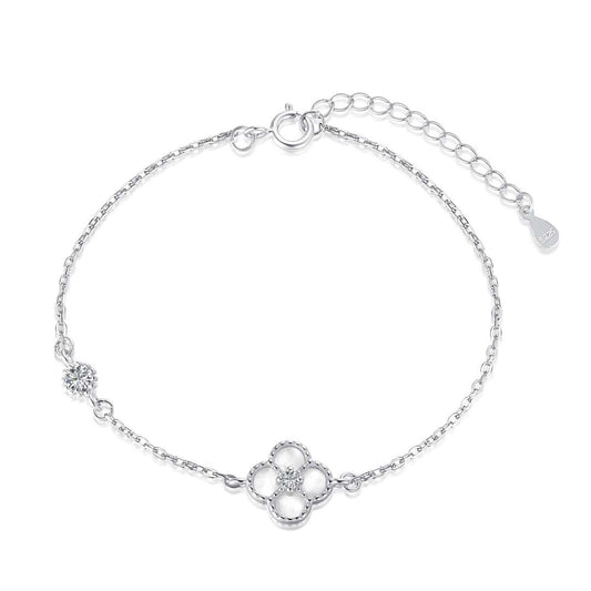 [Clara Jewels]Delicate Four Leaf Clover Bracelet