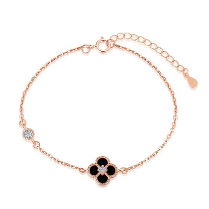 [Clara Jewels]Delicate Four Leaf Clover Bracelet