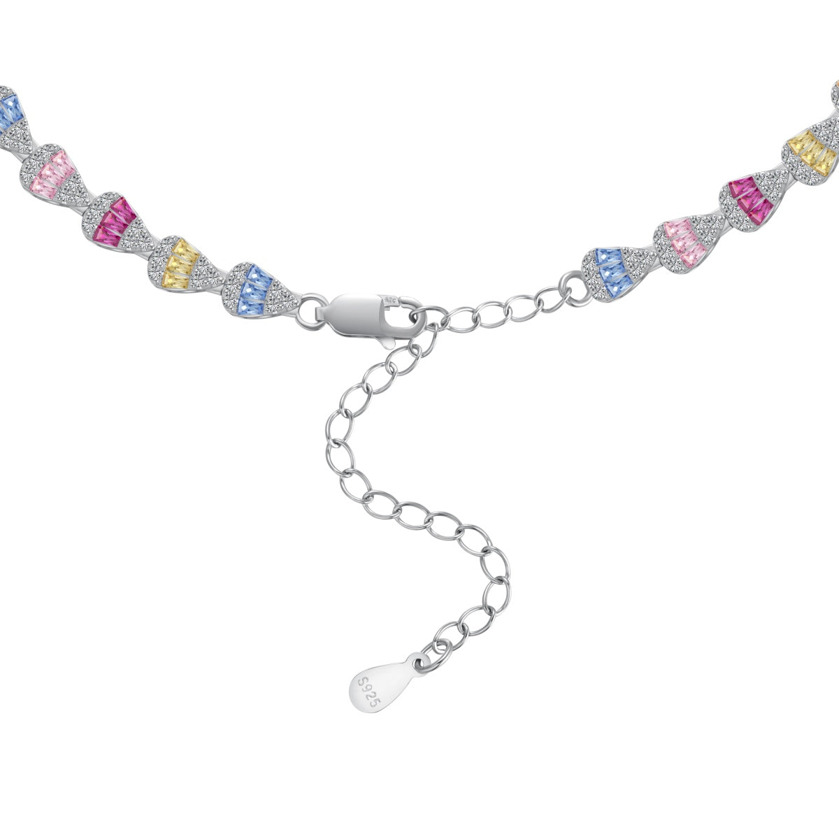 [Clara Jewels]Radiant Colorful Rainbow Necklace