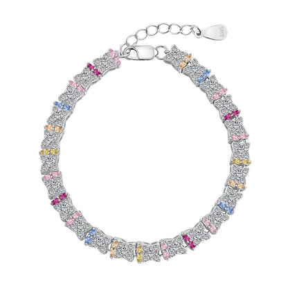 [Clara Jewels]Unique Colorful Flower Shape Daily Bracelet