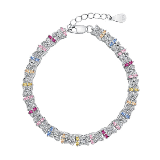 [Clara Jewels]Unique Colorful Flower Shape Daily Bracelet