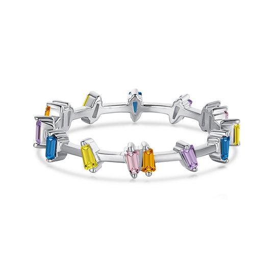 [Clara Jewels]Unique Trapezoid Cut Daily Ring