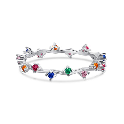 [Clara Jewels]Radiant Colorful Round Cut Daily Ring