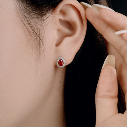 [Clara Jewels]Luxurious Water Drop Shape Earrings