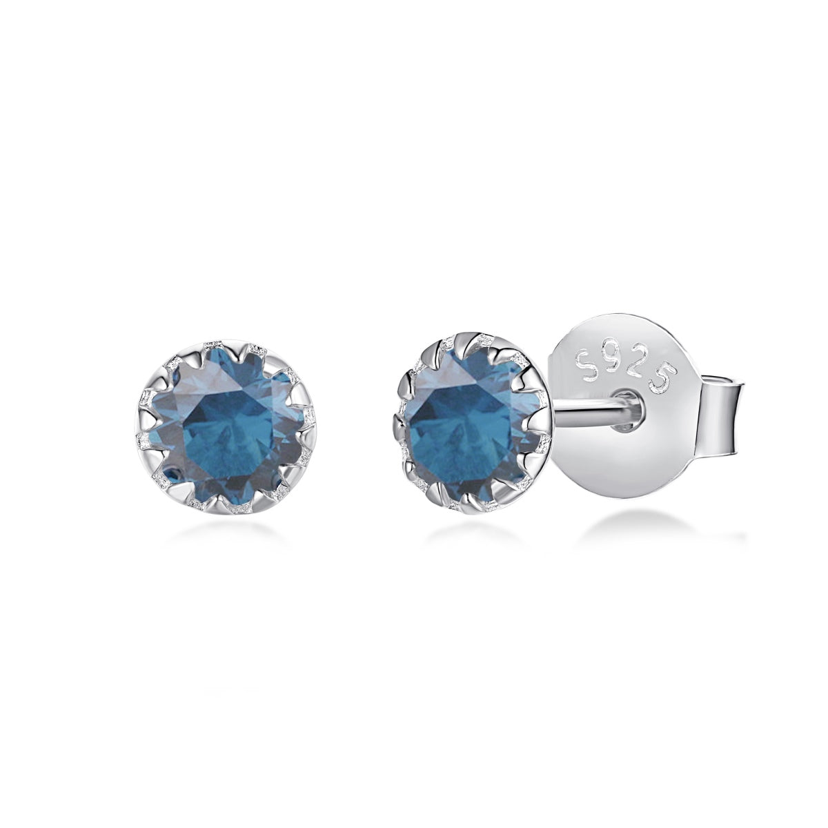 [Clara Jewels]Sparkling Colorful Round Shape Earrings