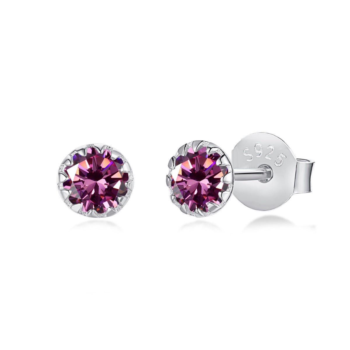 [Clara Jewels]Sparkling Colorful Round Shape Earrings