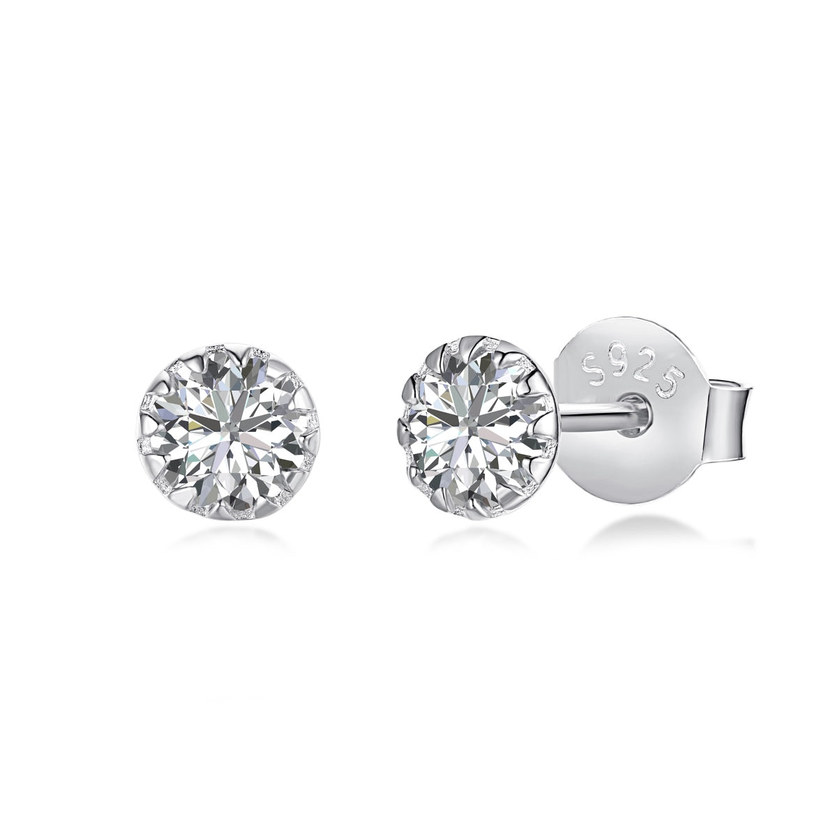 [Clara Jewels]Sparkling Colorful Round Shape Earrings