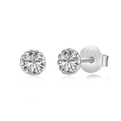 [Clara Jewels]Sparkling Colorful Round Shape Earrings