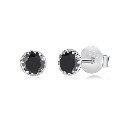[Clara Jewels]Sparkling Colorful Round Shape Earrings
