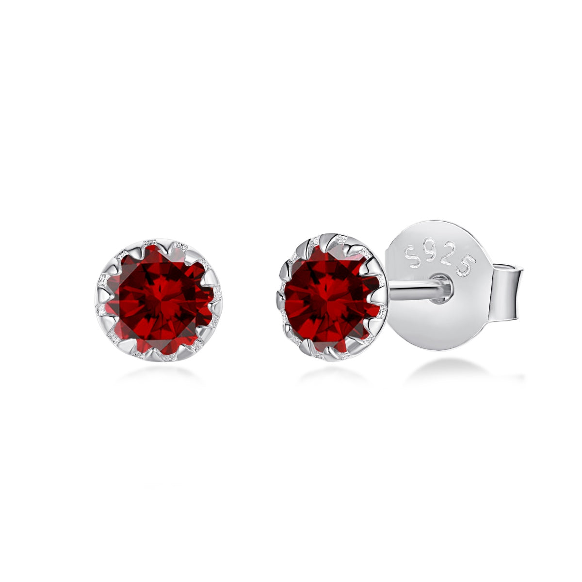 [Clara Jewels]Sparkling Colorful Round Shape Earrings