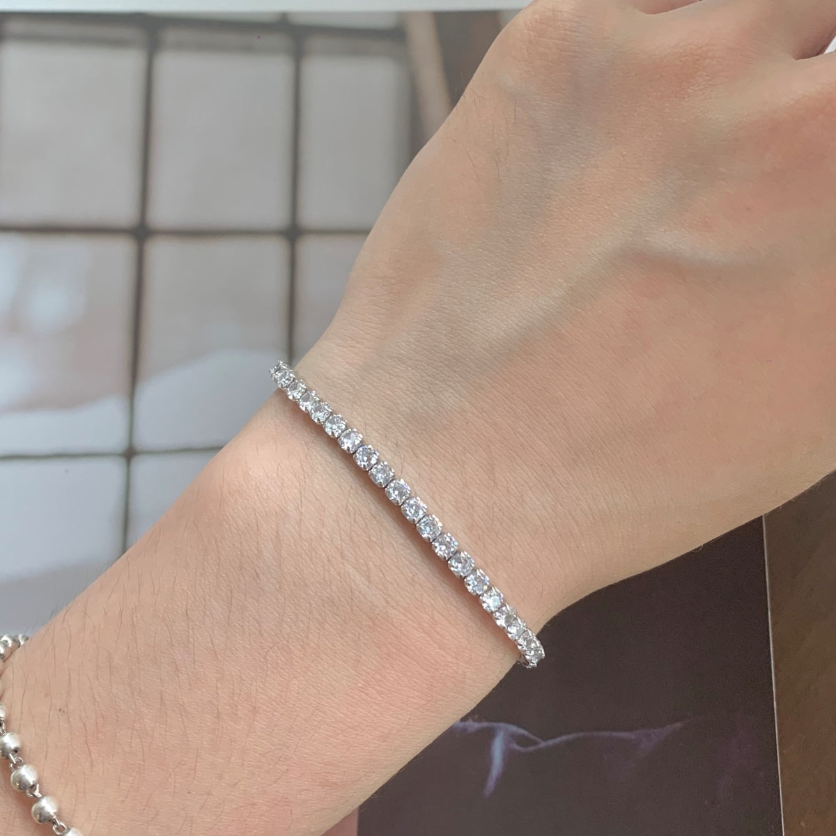 [Clara Jewels]Sparkling Round Cut Daily Bracelet