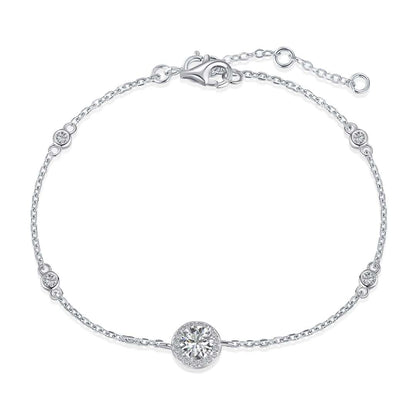 [Clara Jewels]Dazzling Round Cut Shape Bracelet