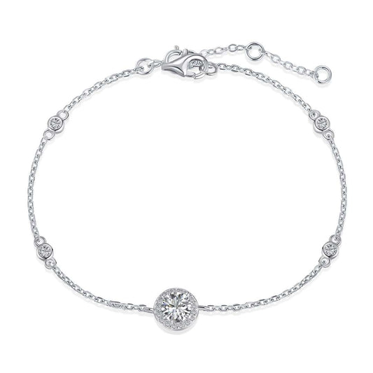 [Clara Jewels]Dazzling Round Cut Shape Bracelet