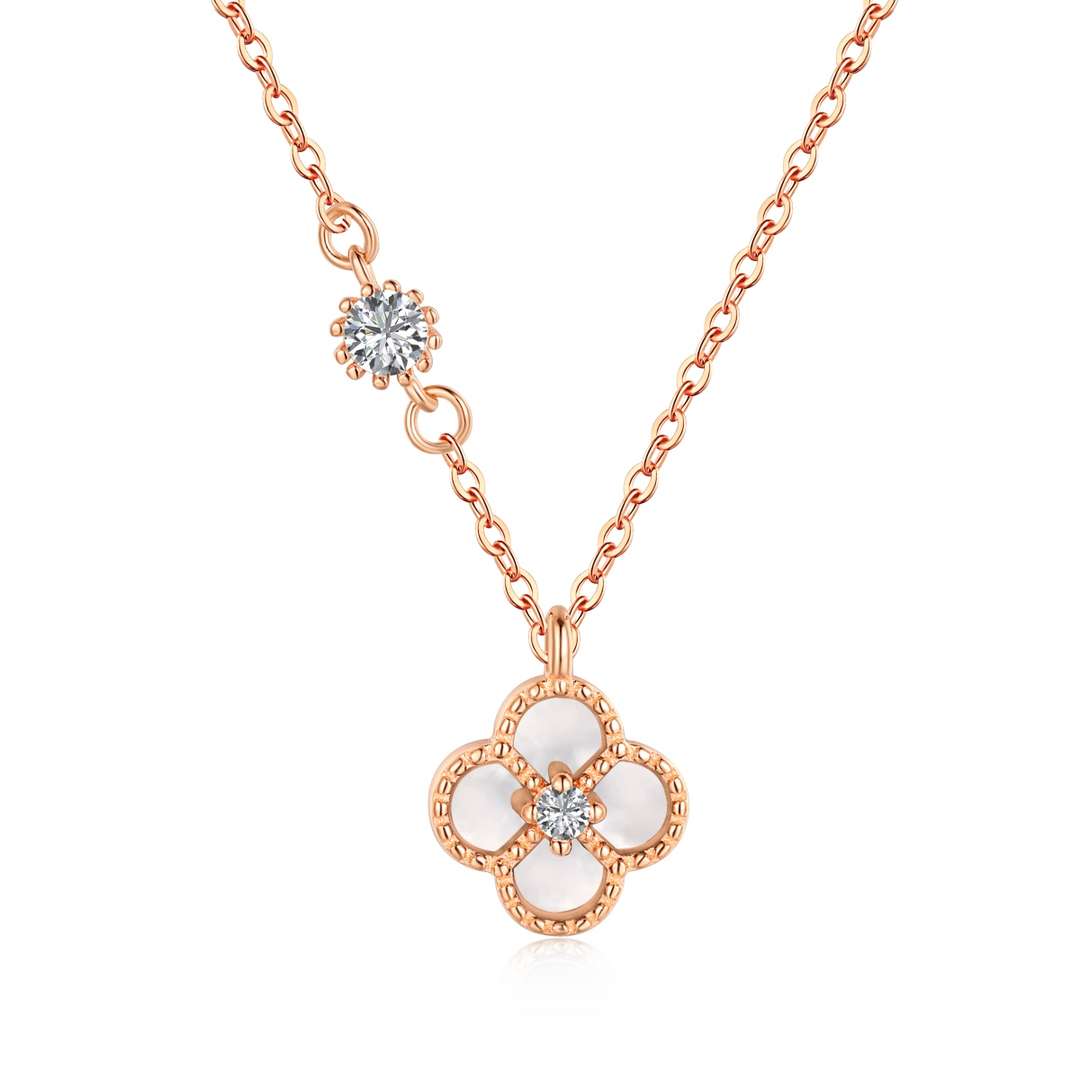 [Clara Jewels]Delicate Flower Shape Necklace