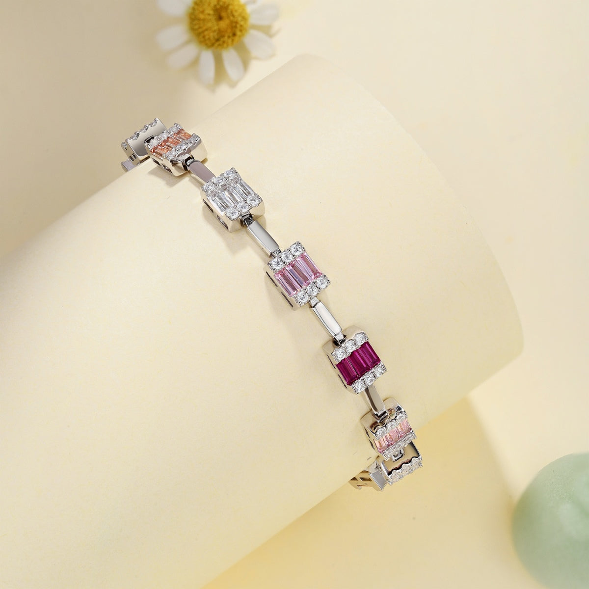 [Clara Jewels]Dainty Charming Emerald Cut Daily Bracelet