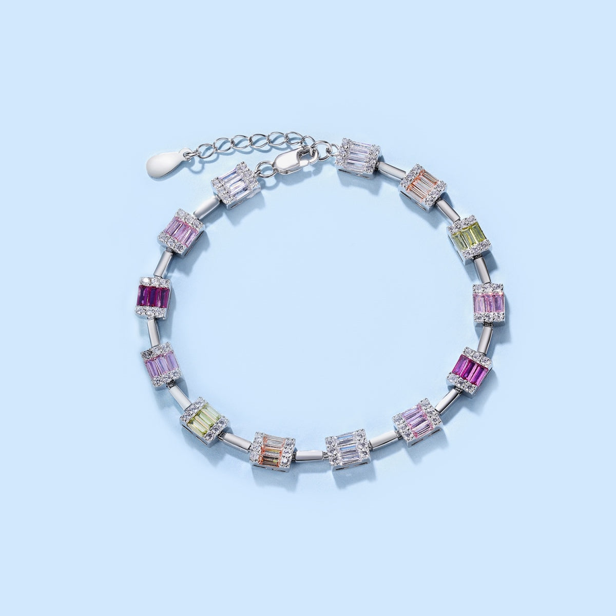 [Clara Jewels]Dainty Charming Emerald Cut Daily Bracelet