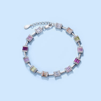 [Clara Jewels]Dainty Charming Emerald Cut Daily Bracelet