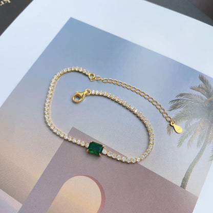 [Clara Jewels]1.0 Carat Unique Emerald Cut Banquet Bracelet