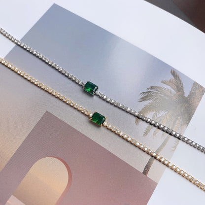 [Clara Jewels]1.0 Carat Unique Emerald Cut Banquet Bracelet