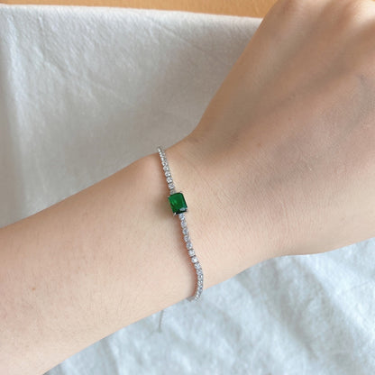[Clara Jewels]1.0 Carat Unique Emerald Cut Banquet Bracelet