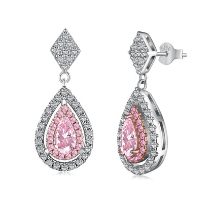 [Clara Jewels]Ornate Delicate Water Drop Shape Banquet Earrings