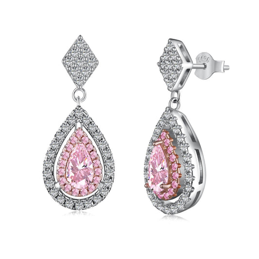 [Clara Jewels]Ornate Delicate Water Drop Shape Banquet Earrings
