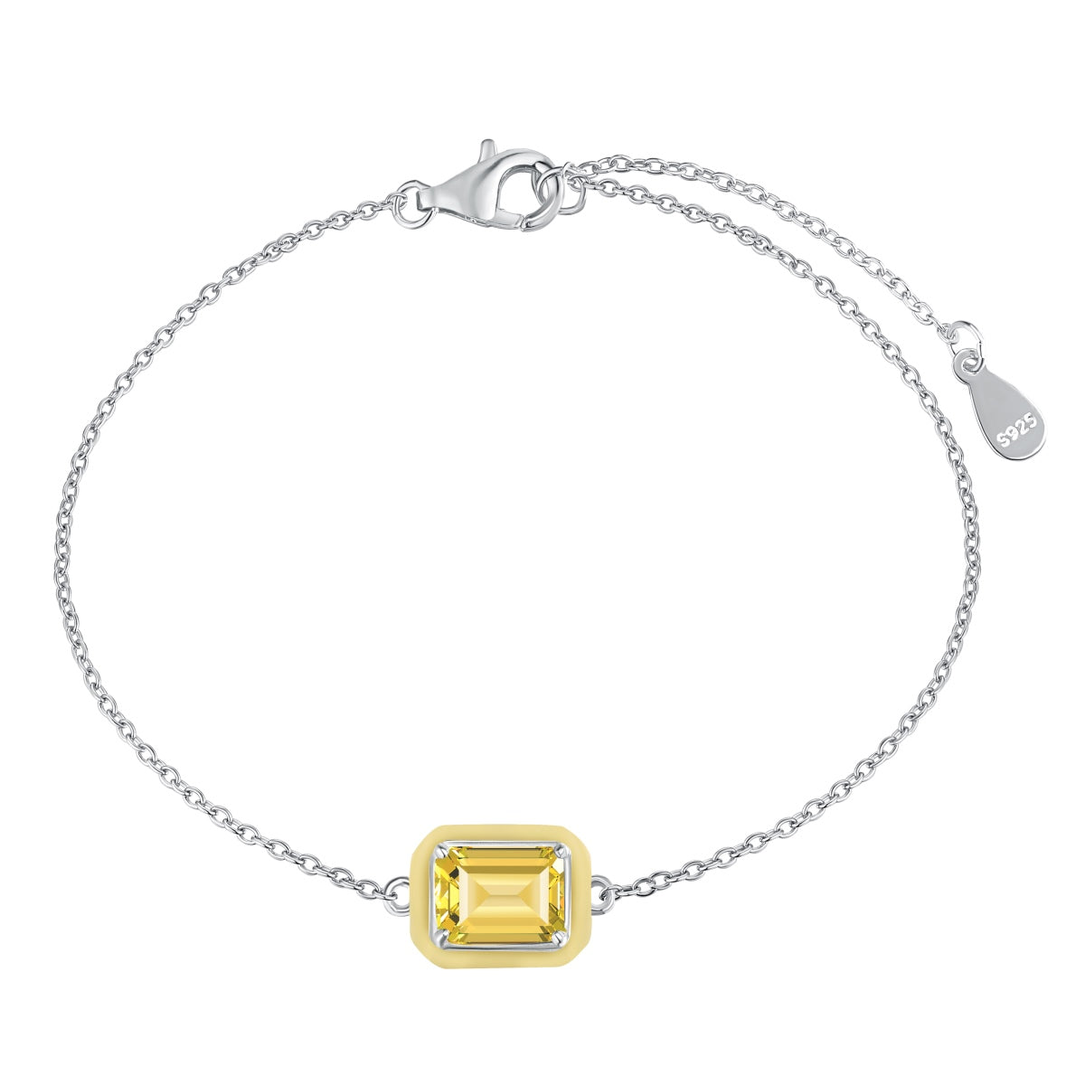 [Clara Jewels]2.0 Carat Sparkling Colorful Emerald Cut Daily Bracelet