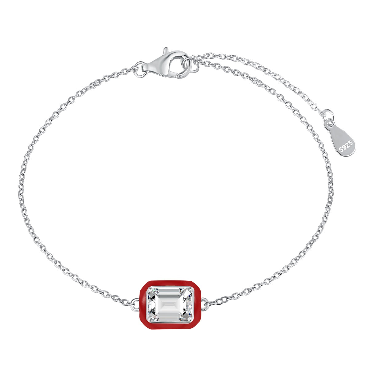 [Clara Jewels]2.0 Carat Sparkling Colorful Emerald Cut Daily Bracelet