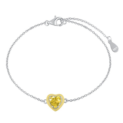 [Clara Jewels]Sparkling Romantic Heart Shape Lover Bracelet