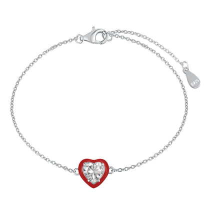 [Clara Jewels]Sparkling Romantic Heart Shape Lover Bracelet