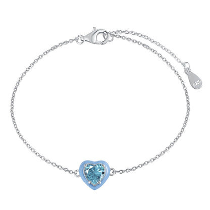 [Clara Jewels]Sparkling Romantic Heart Shape Lover Bracelet